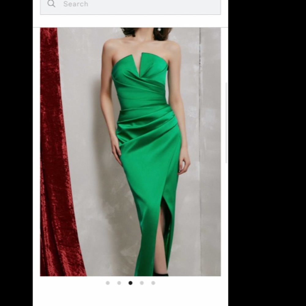 Rasario draped satin gown - Picture 4 of 9